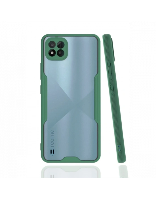 Newface Realme C11 2021 Kılıf Platin Silikon - Yeşil