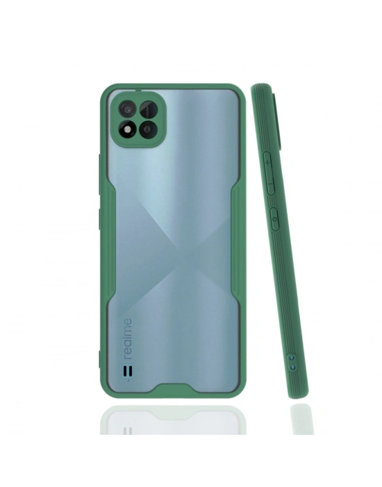 Newface Realme C11 2021 Kılıf Platin Silikon - Yeşil