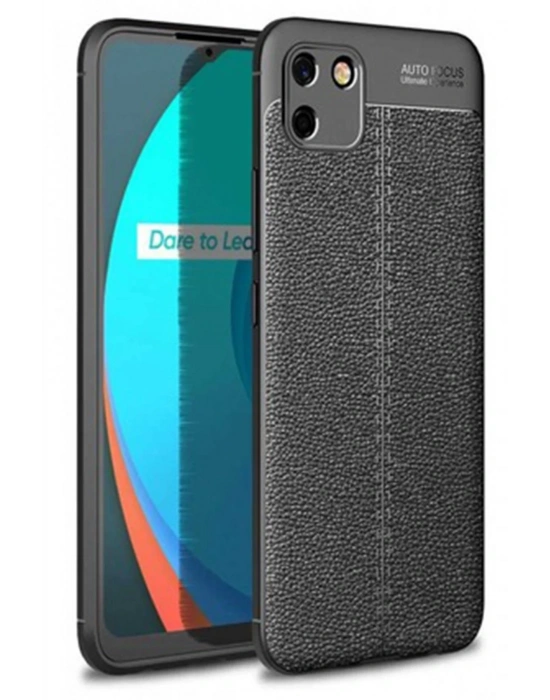 Newface Realme C11 Kılıf Auto Focus Kapak - Siyah