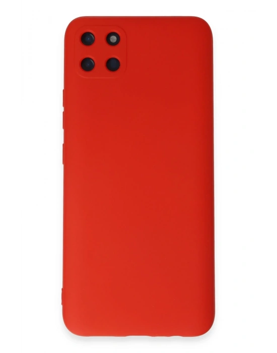 Newface Realme C11 Kılıf Nano içi Kadife Silikon - Kırmızı