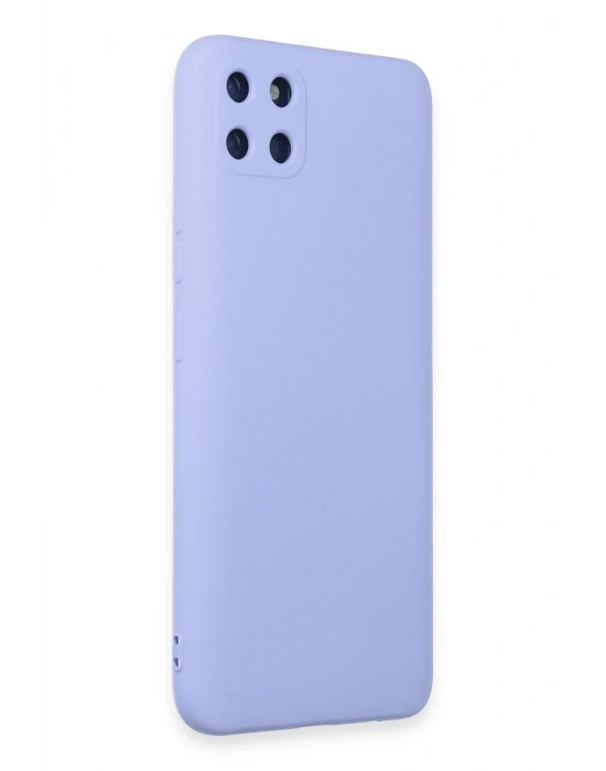 Newface Realme C11 Kılıf Nano içi Kadife Silikon - Lila