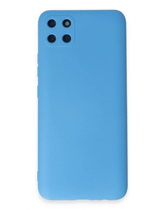 Newface Realme C11 Kılıf Nano içi Kadife Silikon - Mavi