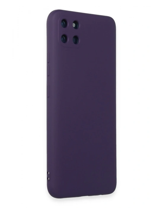 Newface Realme C11 Kılıf Nano içi Kadife Silikon - Mor