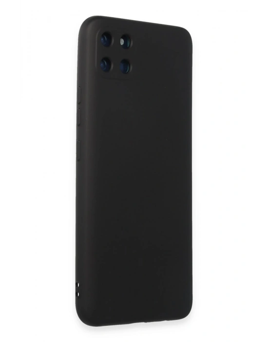 Newface Realme C11 Kılıf Nano içi Kadife Silikon - Siyah
