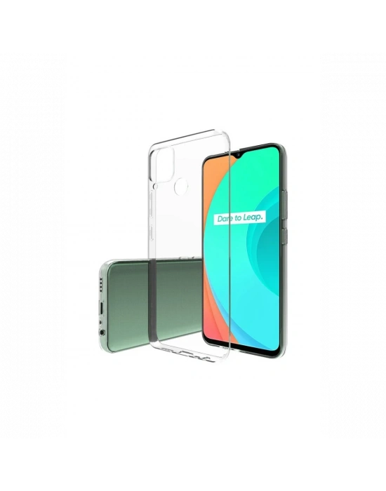 Newface Realme C15 Kılıf Lüx Şeffaf Silikon