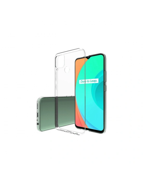 Newface Realme C15 Kılıf Lüx Şeffaf Silikon