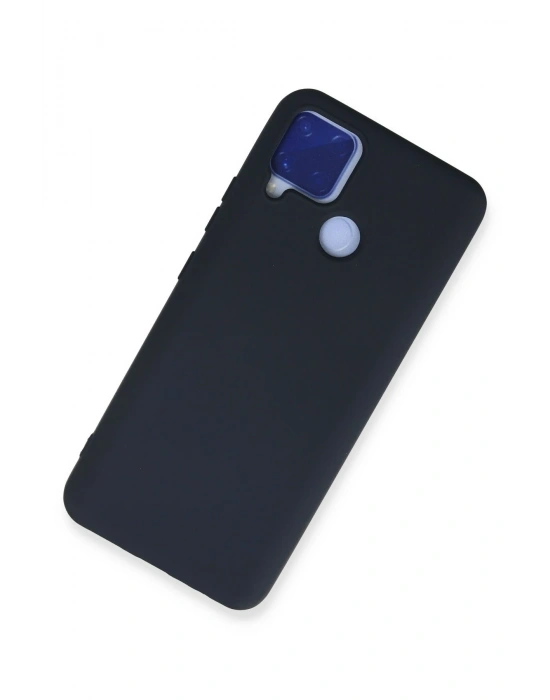 Newface Realme C15 Kılıf Nano içi Kadife Silikon - Lacivert