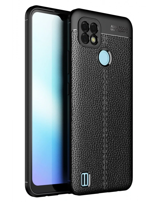 Newface Realme C21 Kılıf Auto Focus Kapak - Siyah