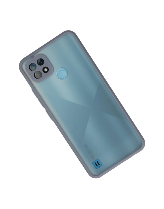 Newface Realme C21 Kılıf Montreal Silikon Kapak - Gri