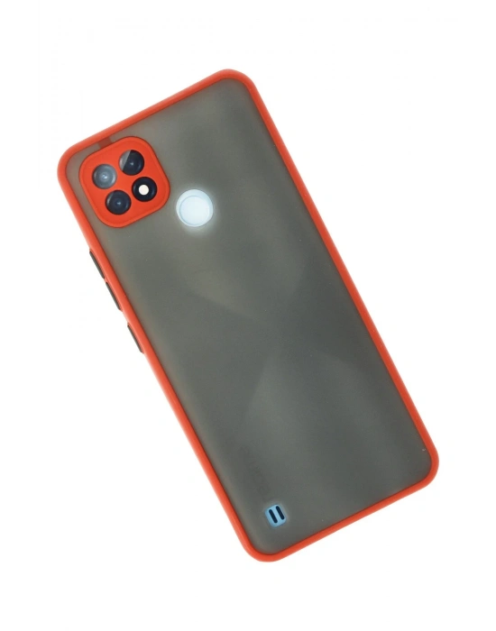 Newface Realme C21 Kılıf Montreal Silikon Kapak - Kırmızı