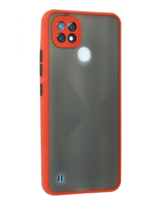 Newface Realme C21 Kılıf Montreal Silikon Kapak - Kırmızı