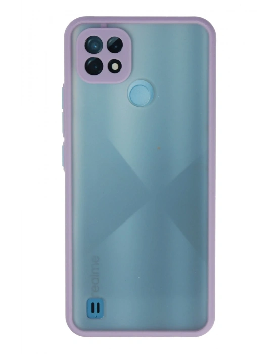 Newface Realme C21 Kılıf Montreal Silikon Kapak - Mor