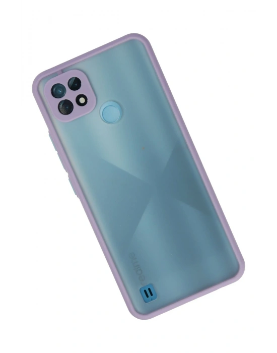 Newface Realme C21 Kılıf Montreal Silikon Kapak - Mor