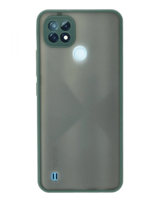 Newface Realme C21 Kılıf Montreal Silikon Kapak - Yeşil
