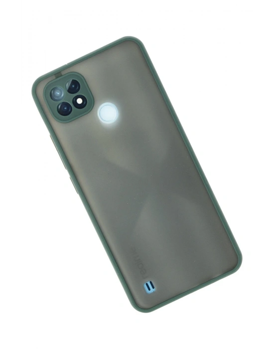 Newface Realme C21 Kılıf Montreal Silikon Kapak - Yeşil