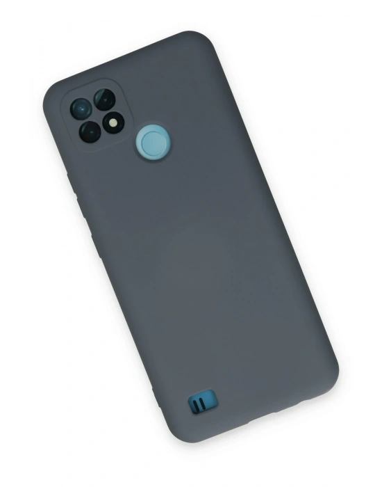Newface Realme C21 Kılıf Nano içi Kadife Silikon - Gri