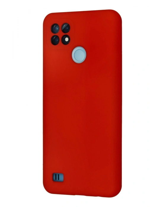 Newface Realme C21 Kılıf Nano içi Kadife Silikon - Kırmızı