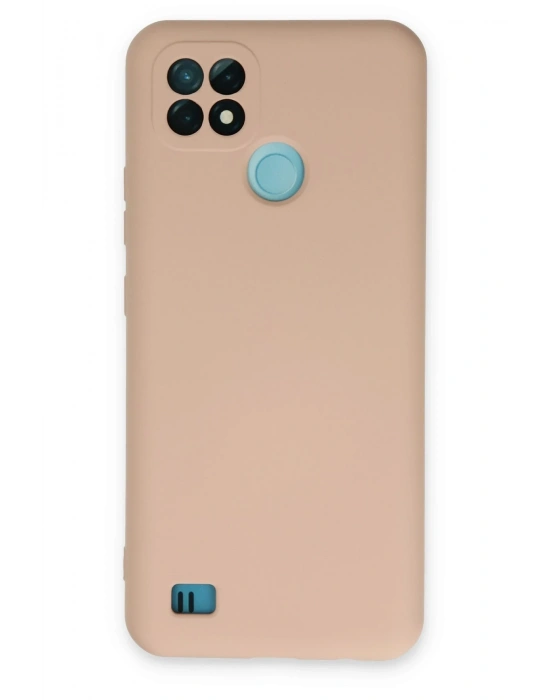 Newface Realme C21 Kılıf Nano içi Kadife Silikon - Pudra