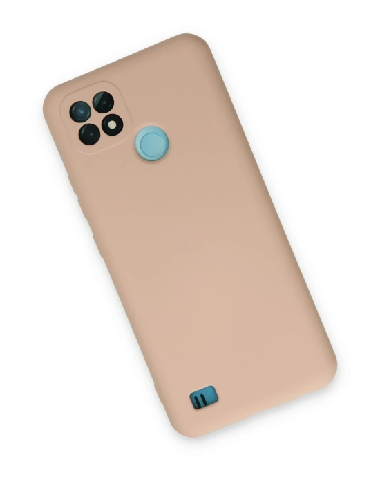 Newface Realme C21 Kılıf Nano içi Kadife Silikon - Pudra