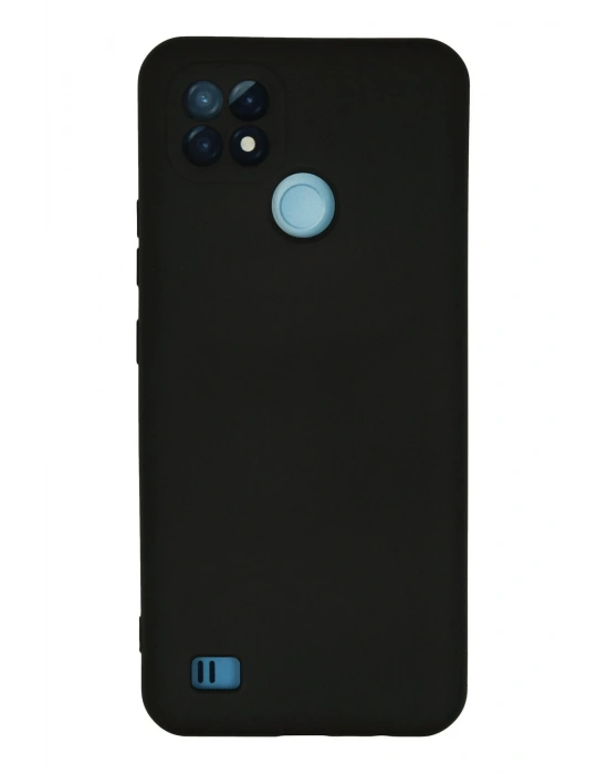 Newface Realme C21 Kılıf Nano içi Kadife Silikon - Siyah