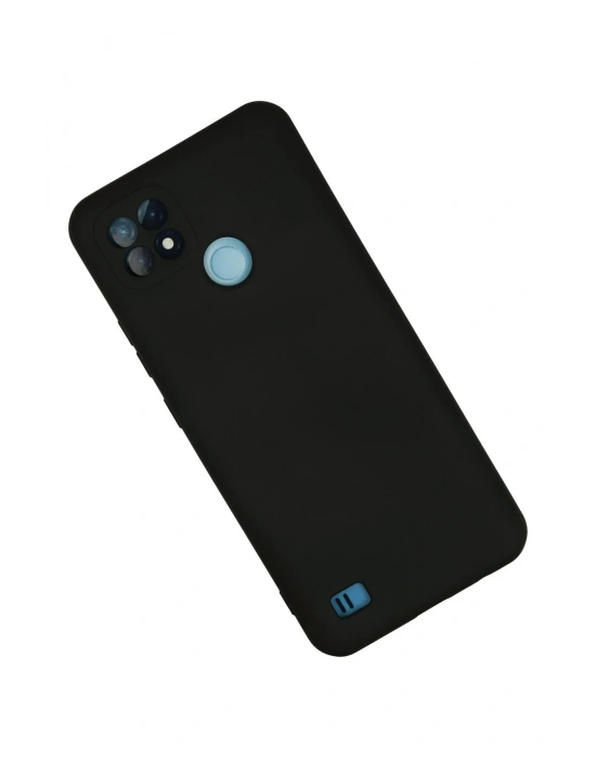 Newface Realme C21 Kılıf Nano içi Kadife Silikon - Siyah