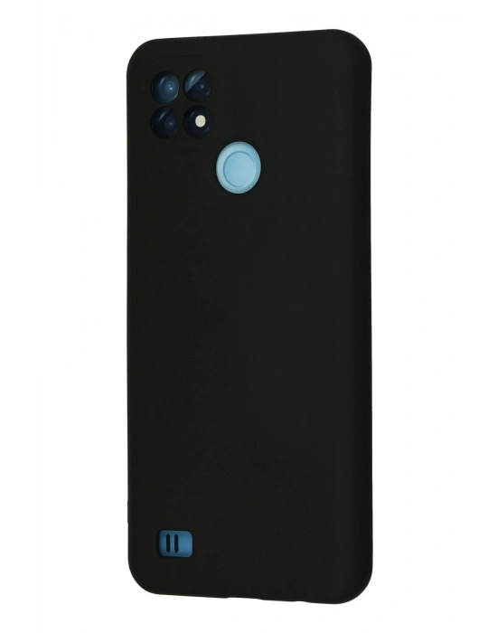 Newface Realme C21 Kılıf Nano içi Kadife Silikon - Siyah