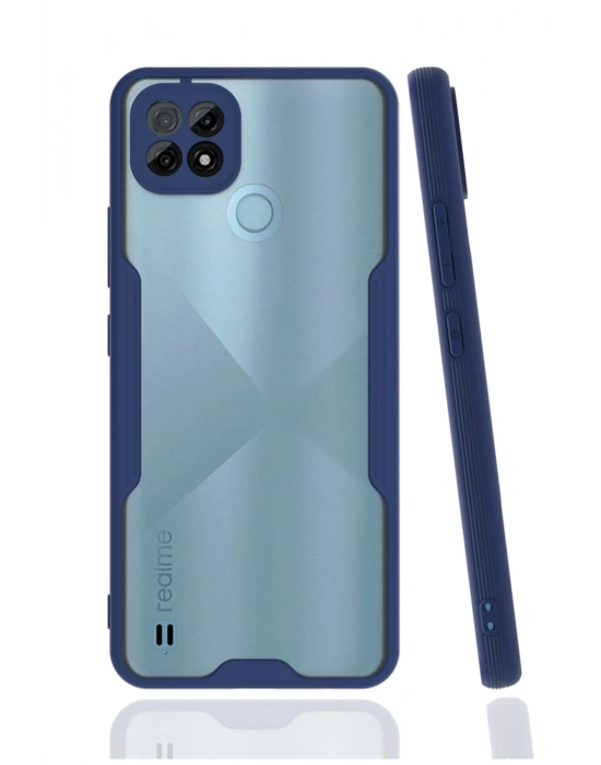 Newface Realme C21 Kılıf Platin Silikon - Lacivert