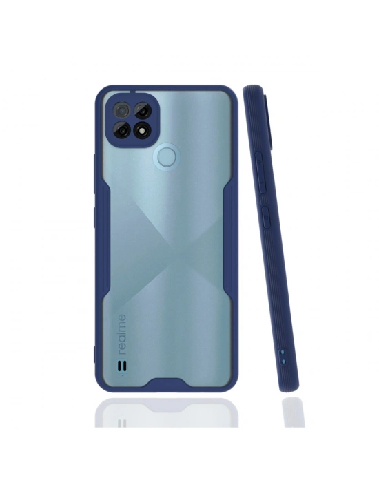 Newface Realme C21 Kılıf Platin Silikon - Lacivert