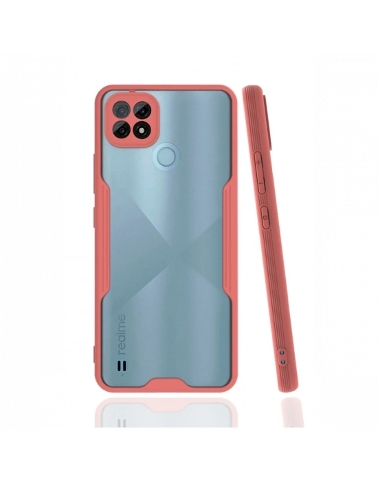 Newface Realme C21 Kılıf Platin Silikon - Pembe