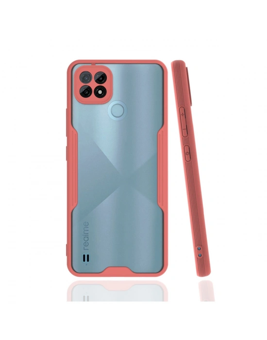 Newface Realme C21 Kılıf Platin Silikon - Pembe