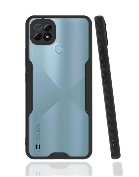 Newface Realme C21 Kılıf Platin Silikon - Siyah