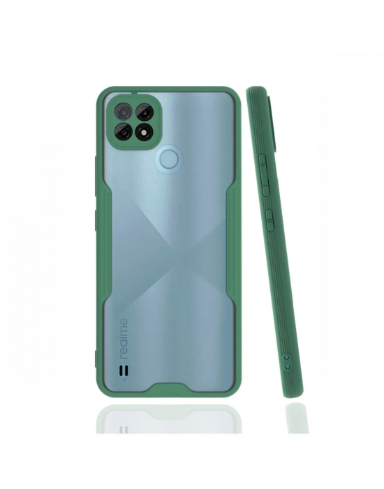 Newface Realme C21 Kılıf Platin Silikon - Yeşil