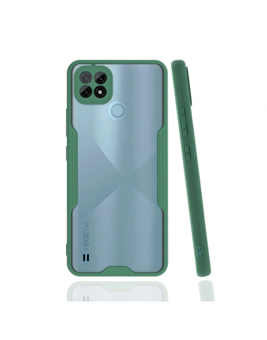Newface Realme C21 Kılıf Platin Silikon - Yeşil