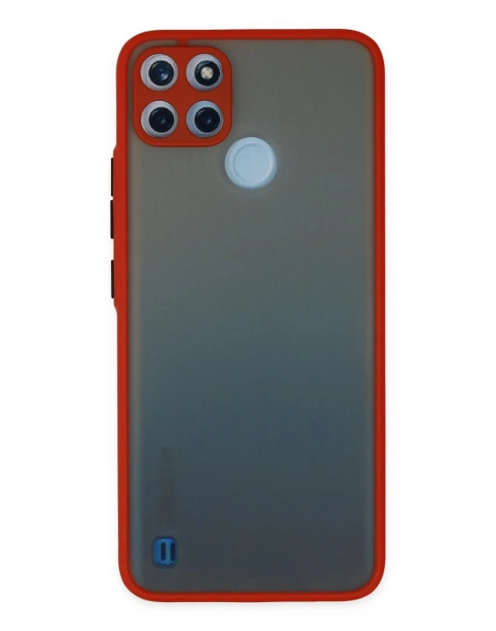 Newface Realme C21Y Kılıf Montreal Silikon Kapak - Kırmızı