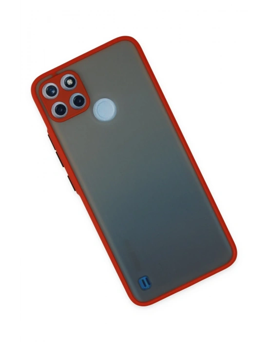 Newface Realme C21Y Kılıf Montreal Silikon Kapak - Kırmızı