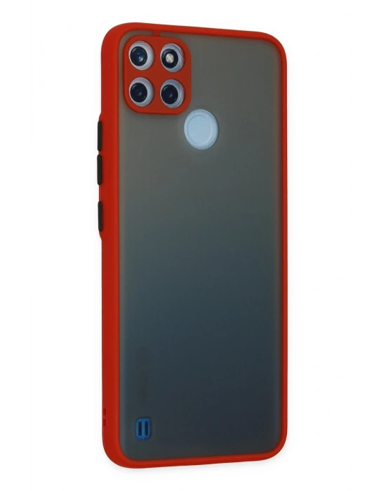 Newface Realme C21Y Kılıf Montreal Silikon Kapak - Kırmızı