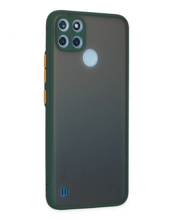 Newface Realme C21Y Kılıf Montreal Silikon Kapak - Yeşil