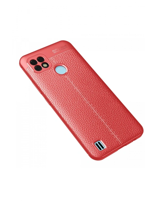 Newface Realme C25 Kılıf Auto Focus Kapak - Kırmızı