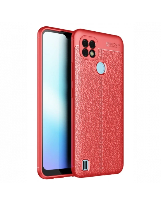 Newface Realme C25 Kılıf Auto Focus Kapak - Kırmızı