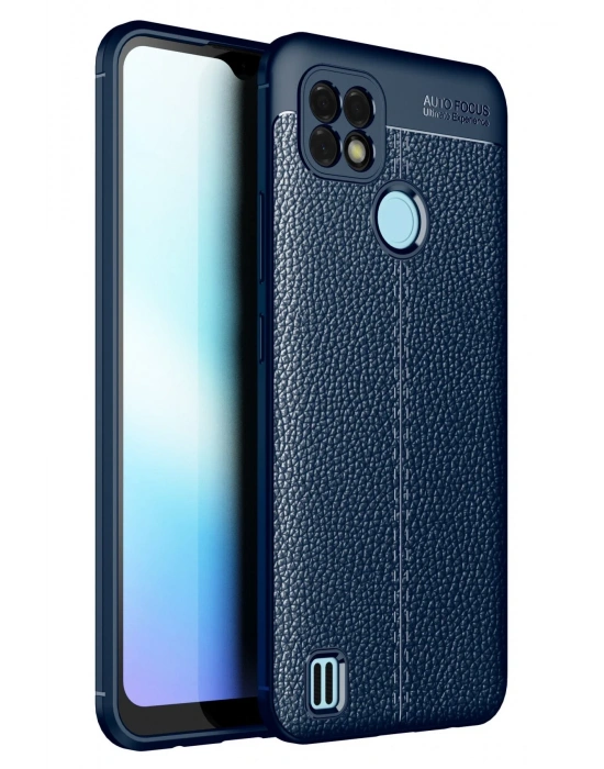 Newface Realme C25 Kılıf Auto Focus Kapak - Lacivert