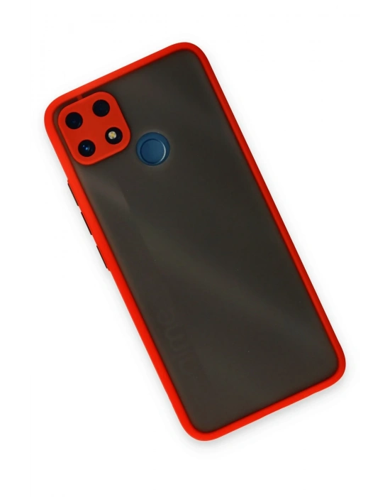 Newface Realme C25 Kılıf Montreal Silikon Kapak - Kırmızı