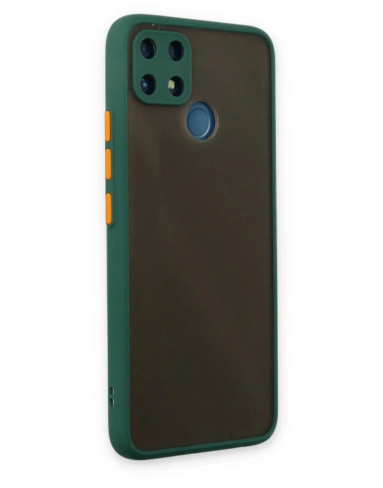 Newface Realme C25 Kılıf Montreal Silikon Kapak - Yeşil