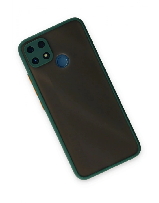 Newface Realme C25 Kılıf Montreal Silikon Kapak - Yeşil