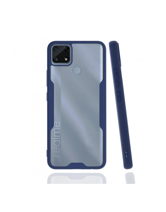 Newface Realme C25 Kılıf Platin Silikon - Lacivert