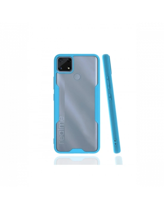 Newface Realme C25 Kılıf Platin Silikon - Mavi