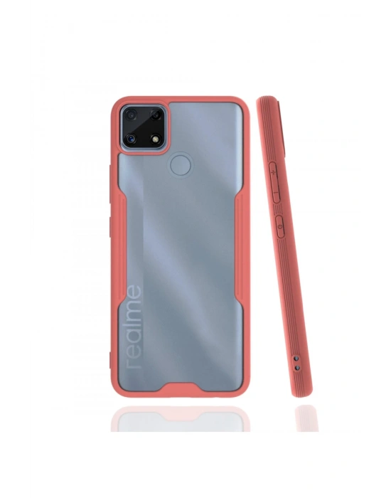Newface Realme C25 Kılıf Platin Silikon - Pembe