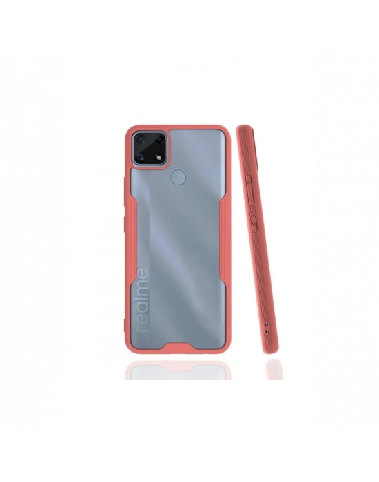 Newface Realme C25 Kılıf Platin Silikon - Pembe