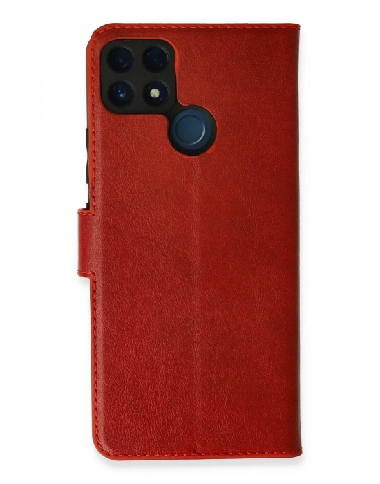 Newface Realme C25 Kılıf Trend S Plus Kapaklı Kılıf - Kırmızı