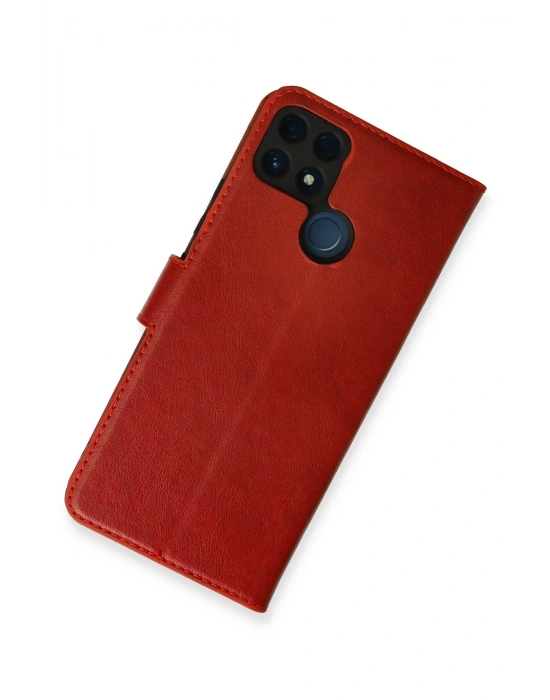Newface Realme C25 Kılıf Trend S Plus Kapaklı Kılıf - Kırmızı