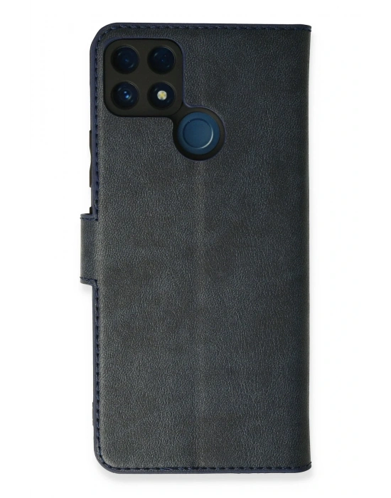 Newface Realme C25 Kılıf Trend S Plus Kapaklı Kılıf - Lacivert